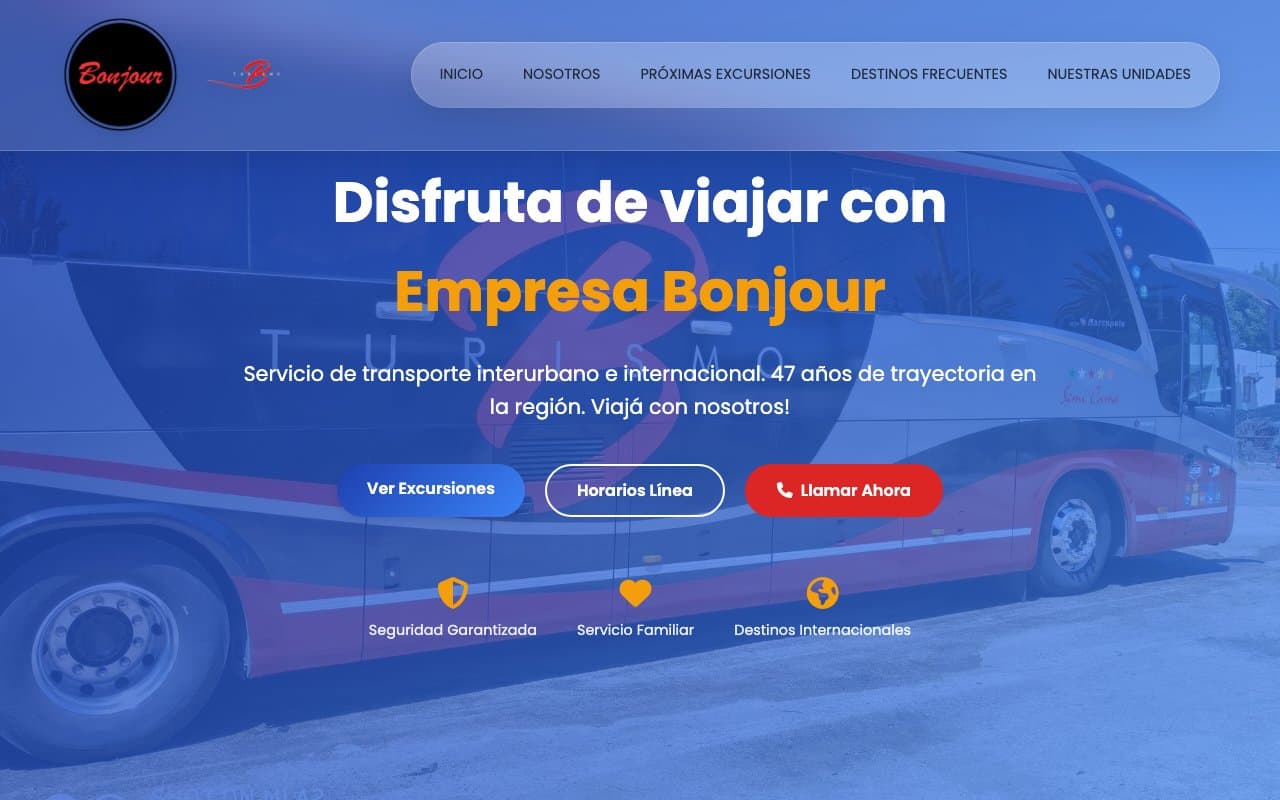 Captura de pantalla de Empresa Bonjour