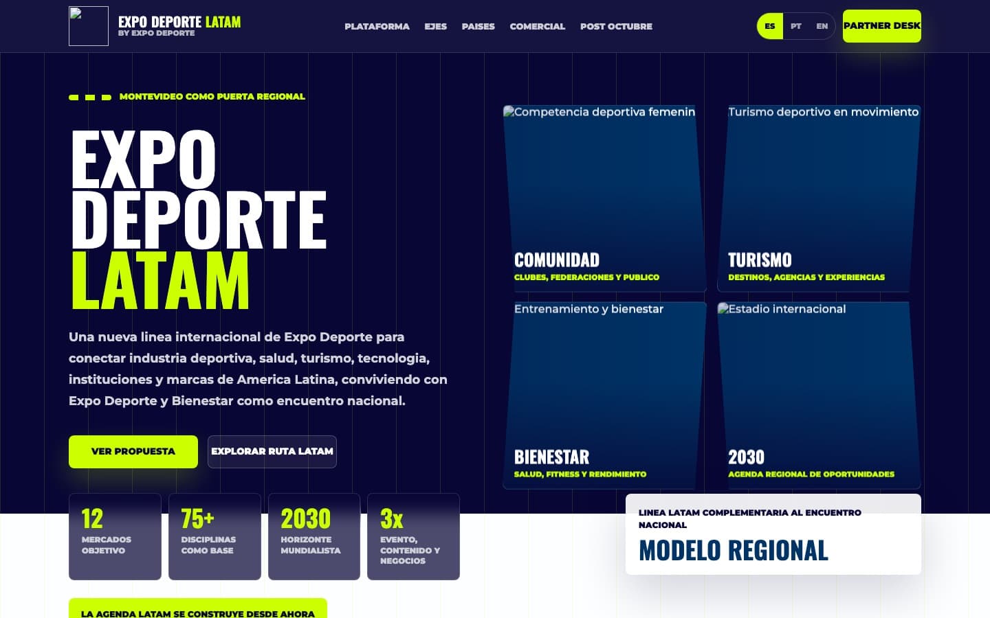 Captura de pantalla de Expo Deporte Latam