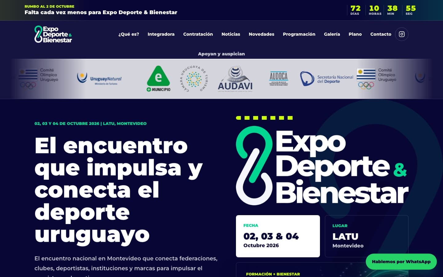 Captura de pantalla de Expo Deporte y Bienestar