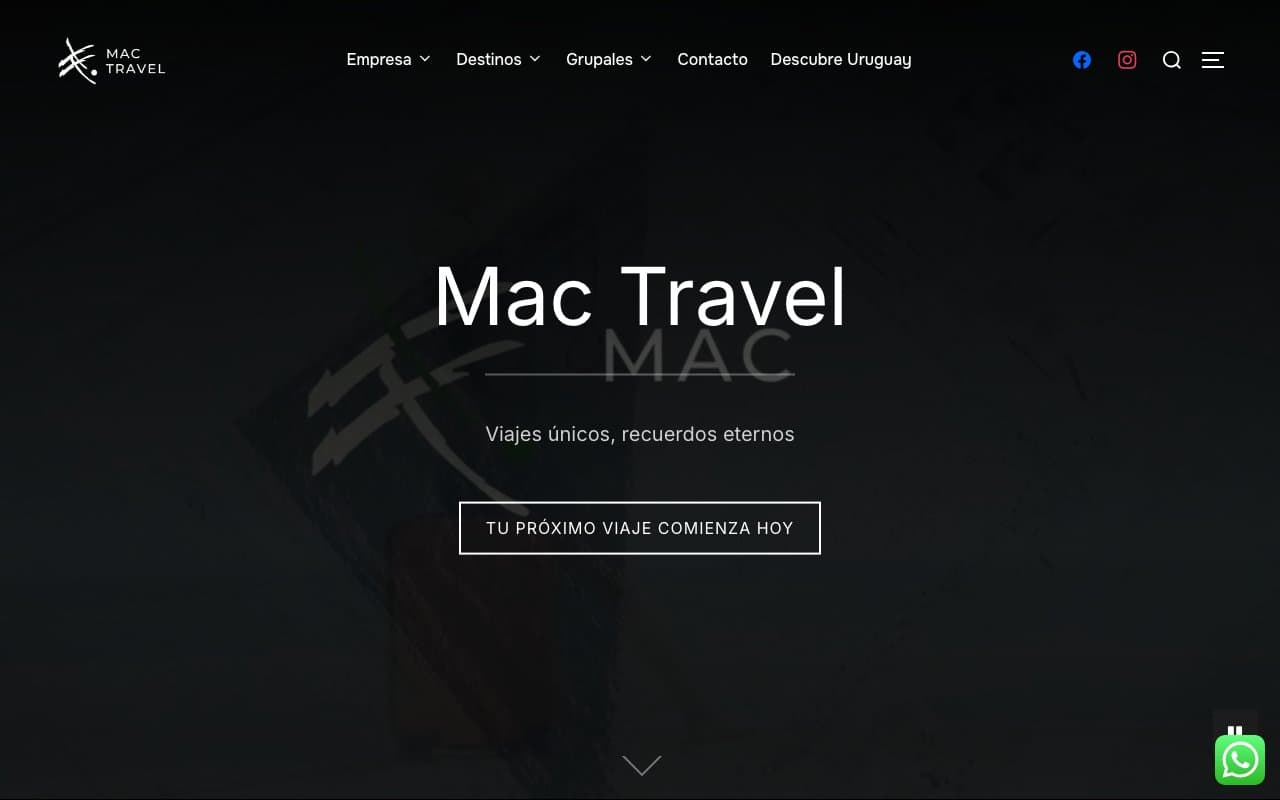 Captura de pantalla de Mac Travel