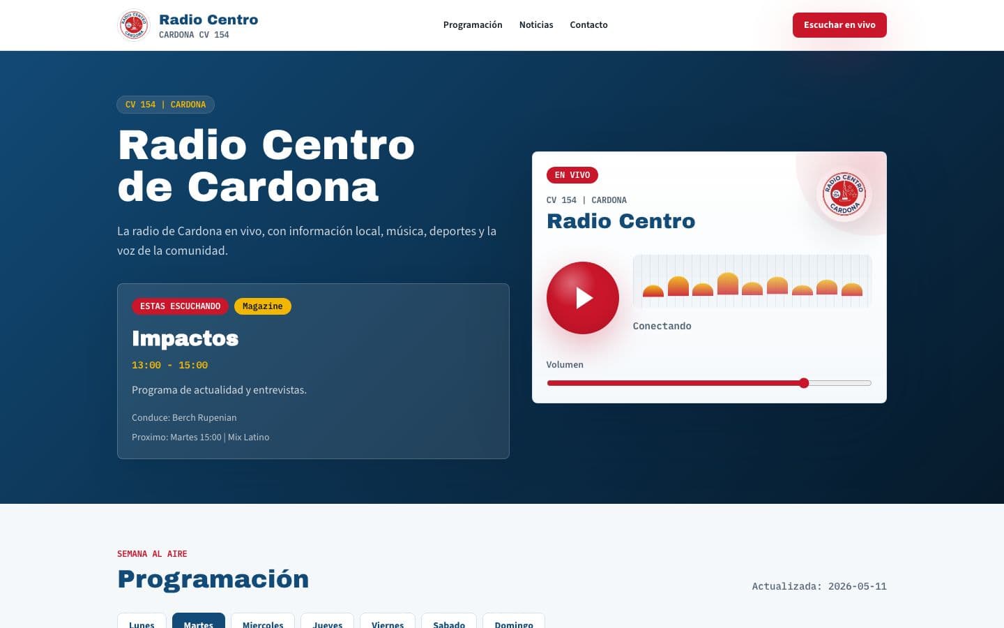 Captura de pantalla de Radio Centro
